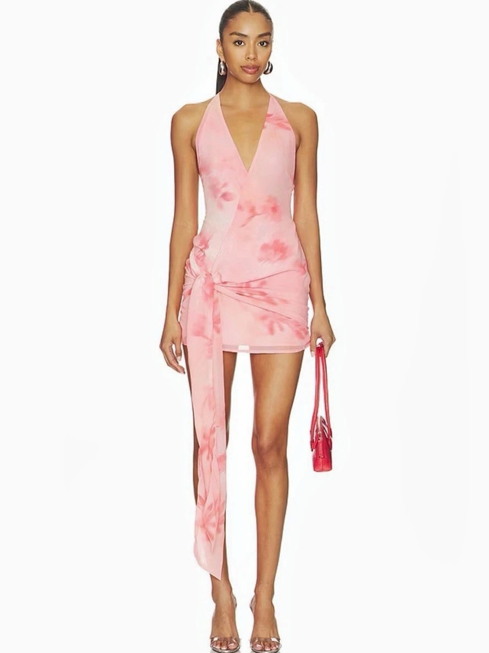 Revolve Pink Floral Mini Dress